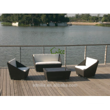 DE- (143) muebles de patio utilizados para la venta rattan pequeño hotel sofá conjunto